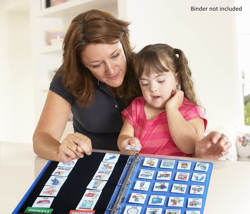 SchKIDules V-KIt - Portable, Binder-Ready Visual Schedule for Kids w/8.5x11" Backboard & 150 laminated Icons plus 21 Headings - Image 2